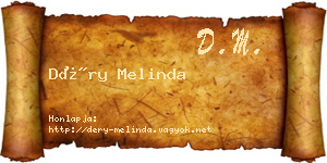 Déry Melinda névjegykártya