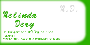 melinda dery business card